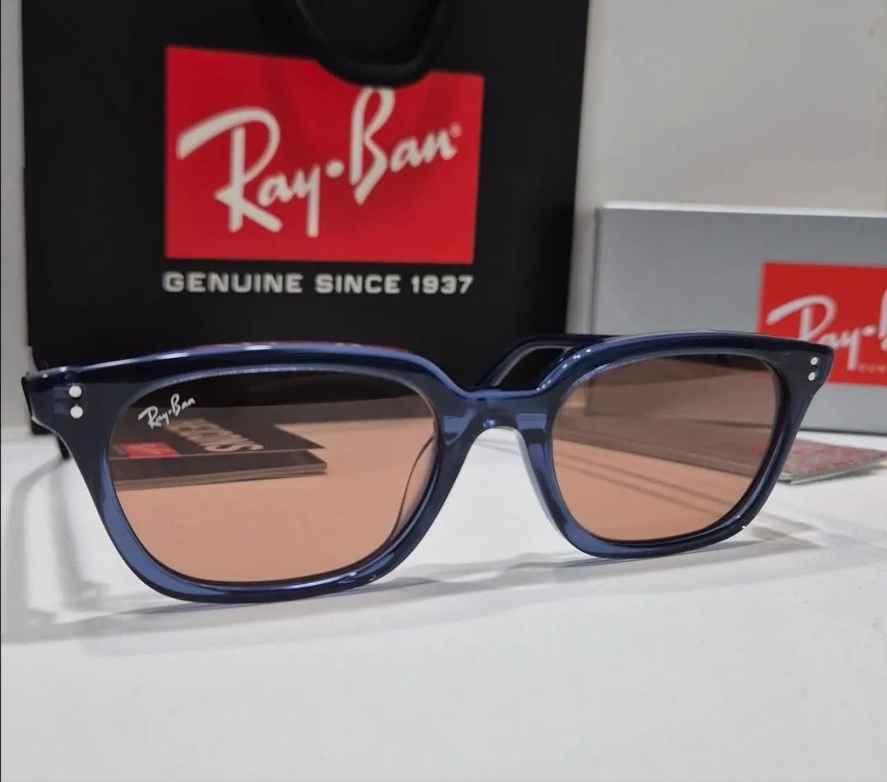 Ray ban zaya transparente azul rb4456 oculos de sol