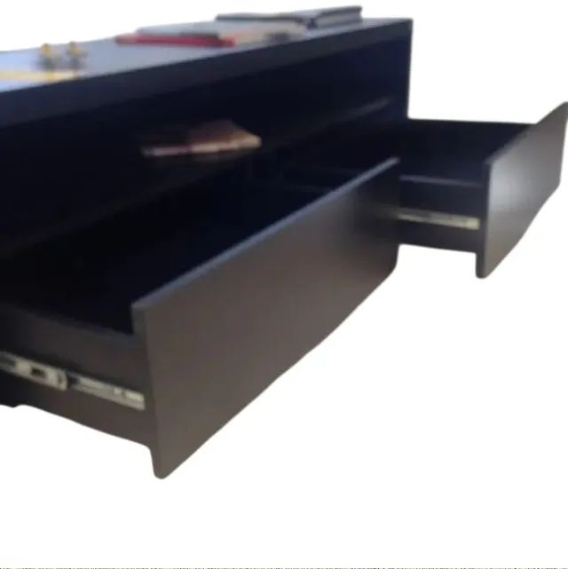 Rack tv Preto 2 gavetas - Foto 3