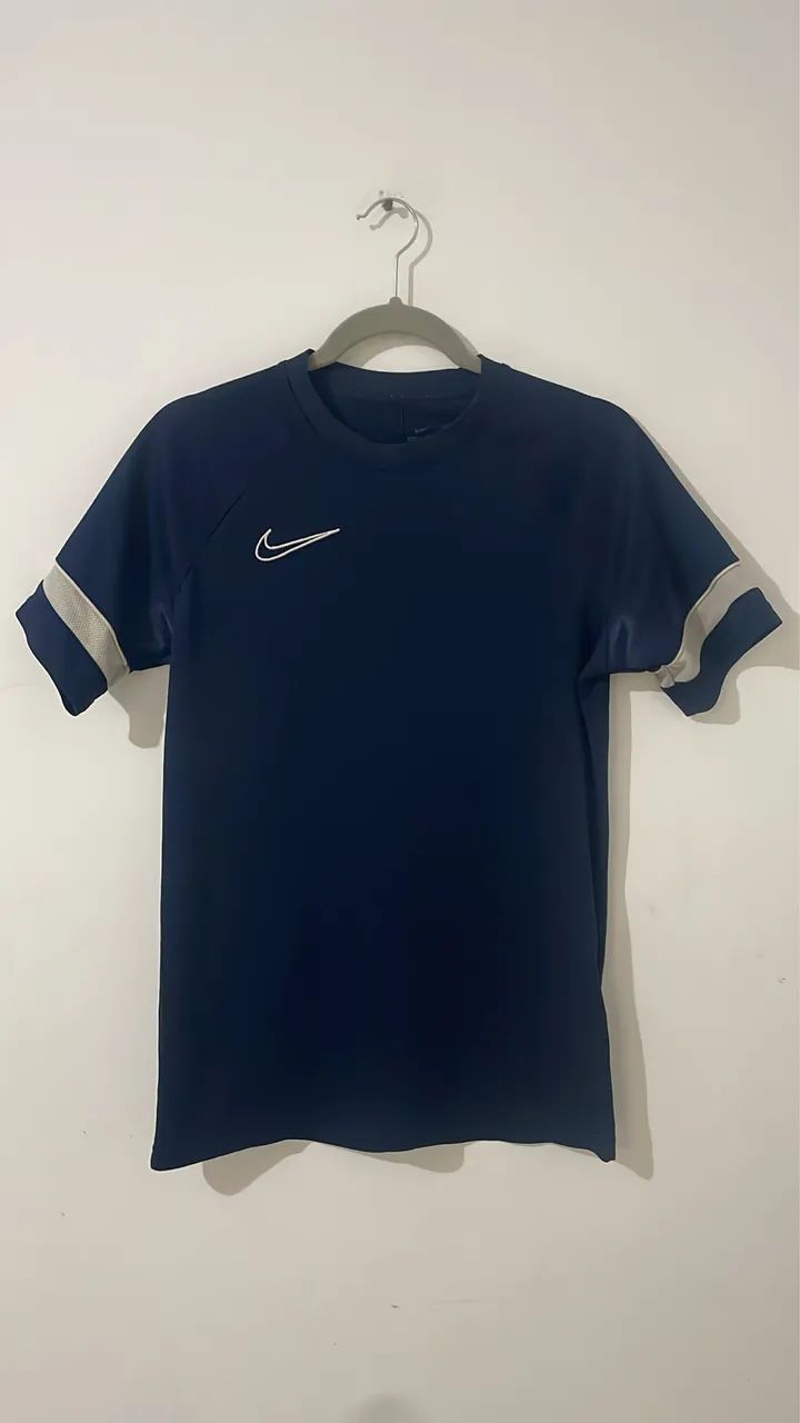 camisa nike dri-fit azul p