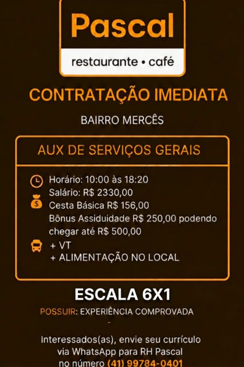 Auxiliar de serviços gerais