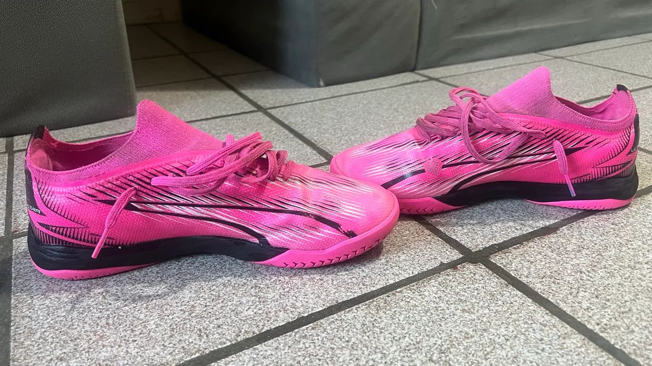Chuteira Futsal Puma ultra Match lt Rosa tamanho 39