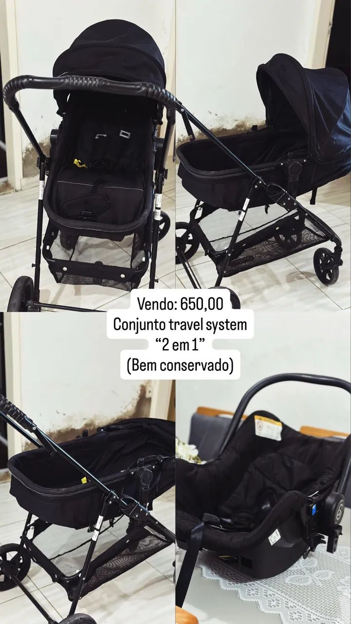 Carrinho de bebê + bebê conforto 