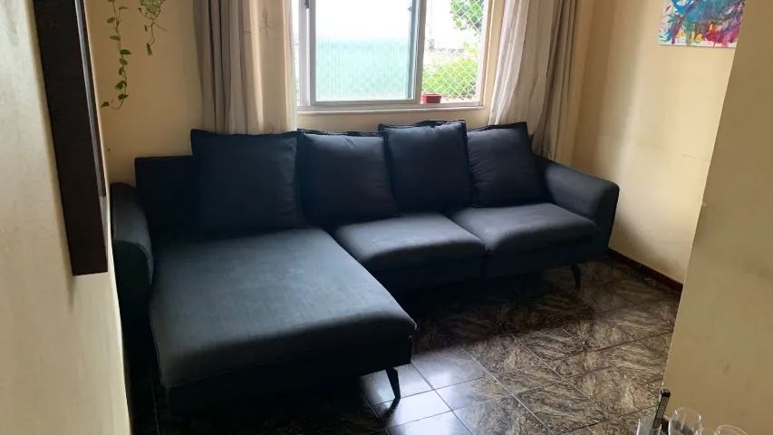Sofá modular 3 módulos com chaise - 2,91m - R$ 1.200
