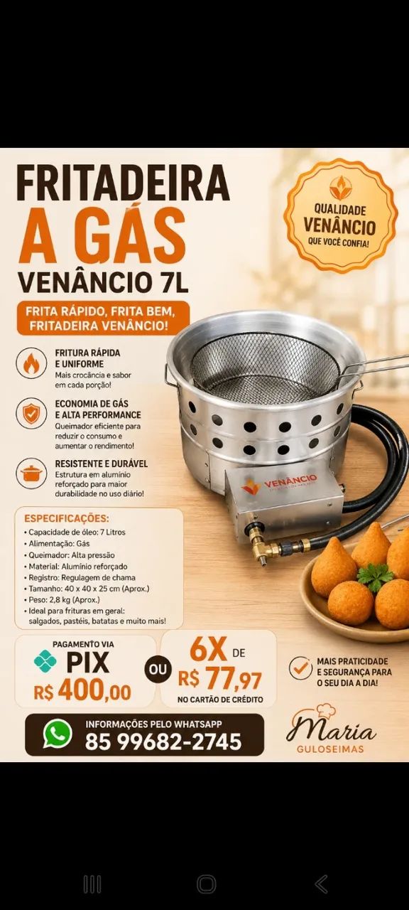 Fritadeira a gás 