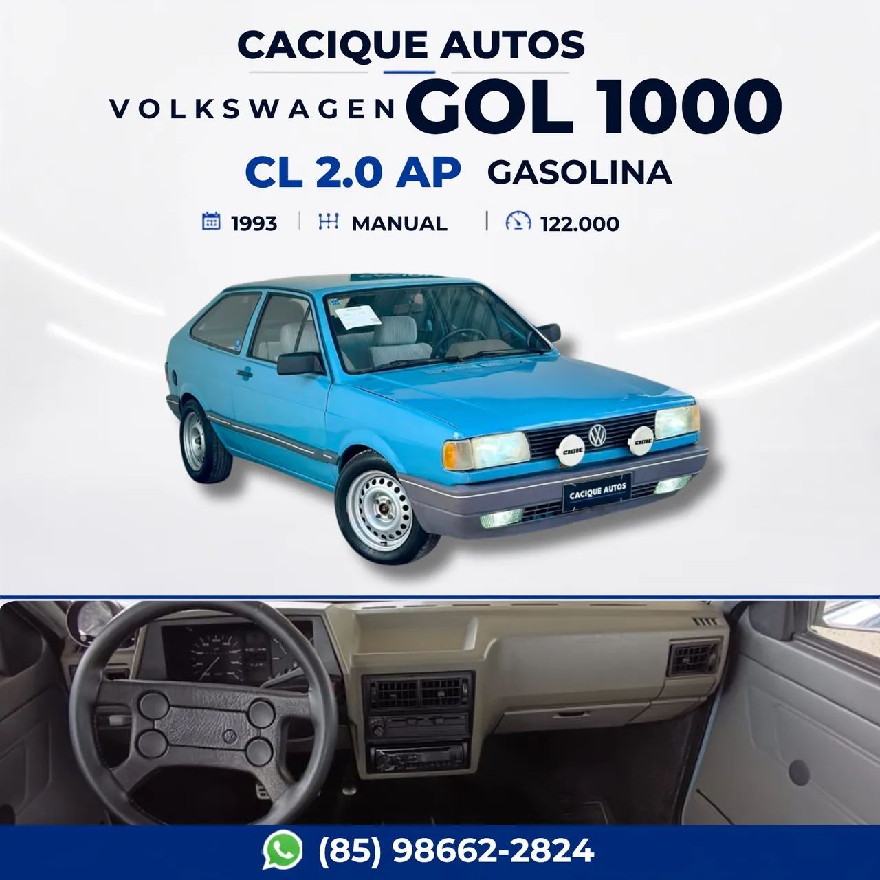 Volkswagen Gol Geração I 1000 2P 1993