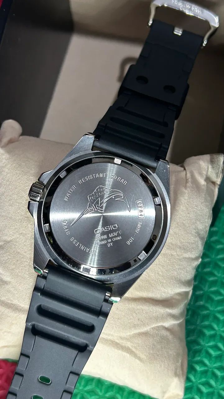 Relógio Casio Duro Marlin Blue Raro - Foto 5