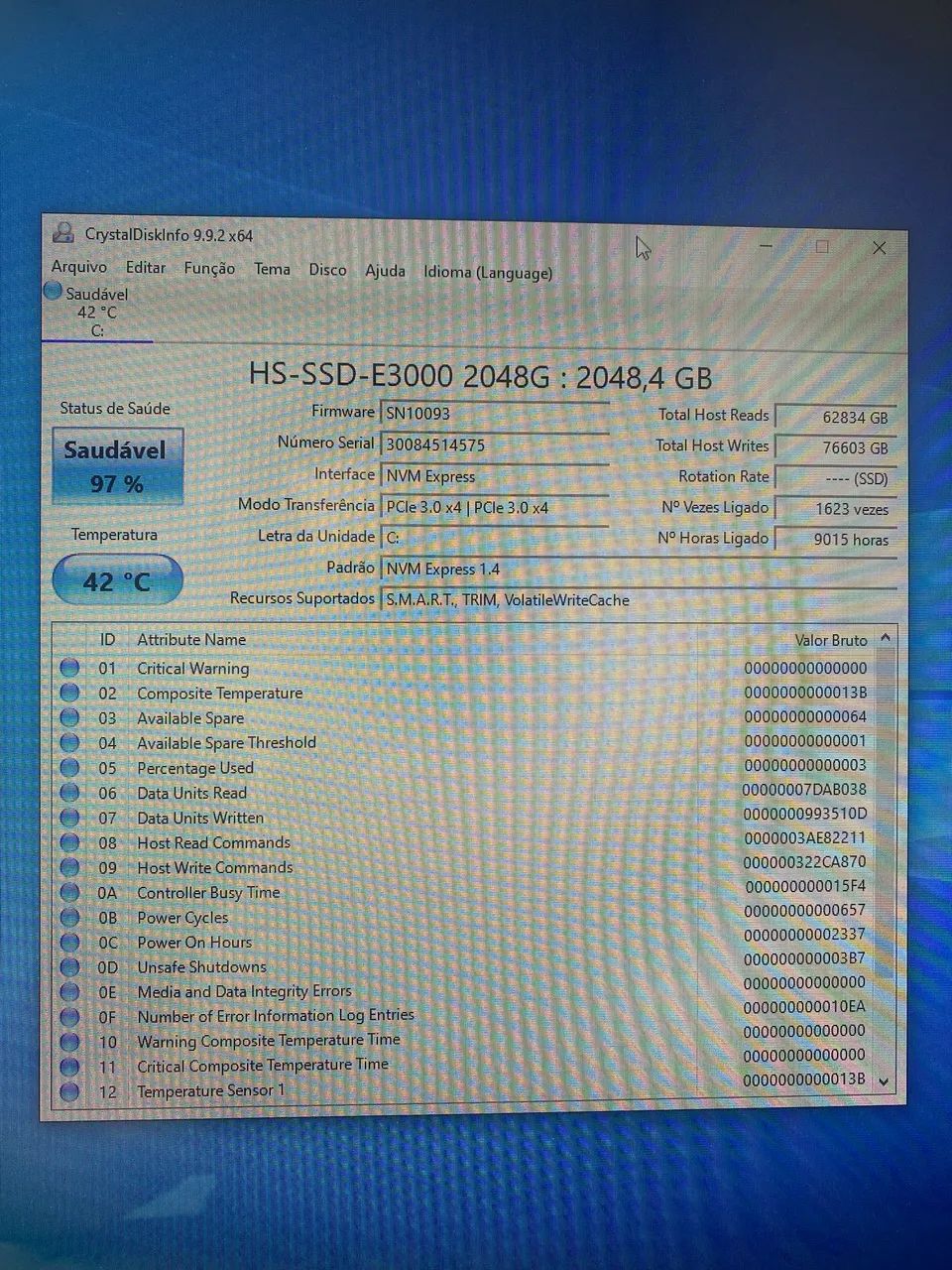 NVME 2tb saúde 97%  - Foto 2