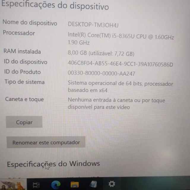 Notebook lenovo thinkpad T490 i5 de oitava (rapido) - Foto 2