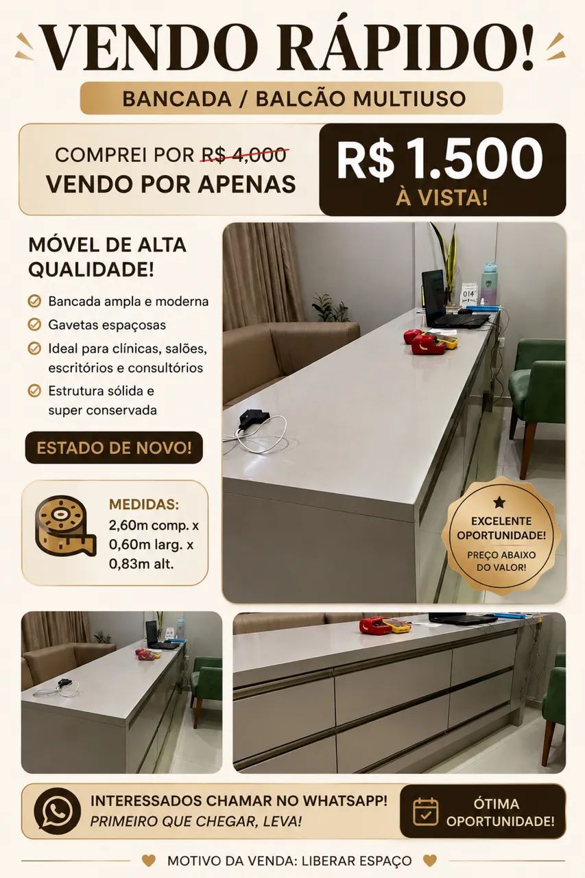 Vendo bancada grande de MDF  - Foto 2