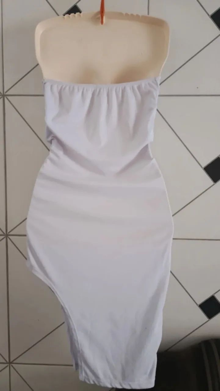 Vestido branco tomara que caia - Foto 3