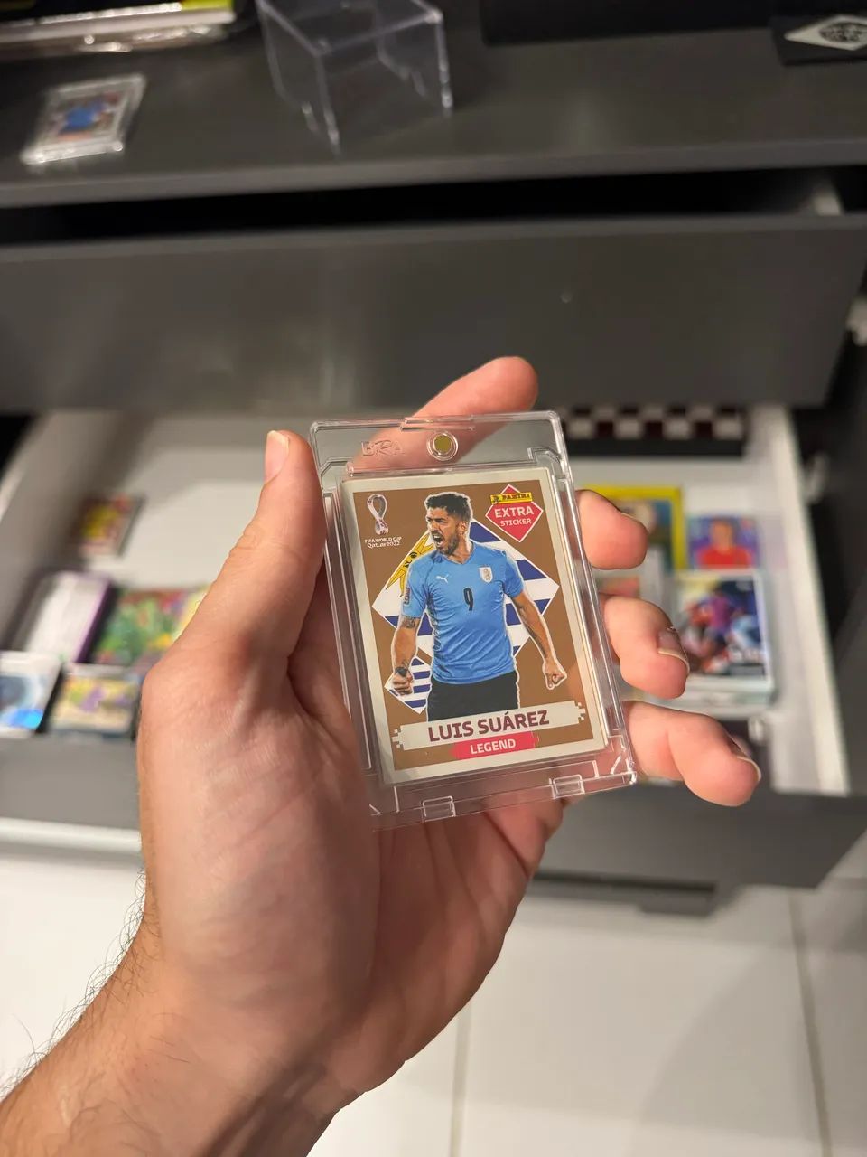 Luiz Suarez LEGEND Bronze Panini Copa 2022 em perfeito estado 