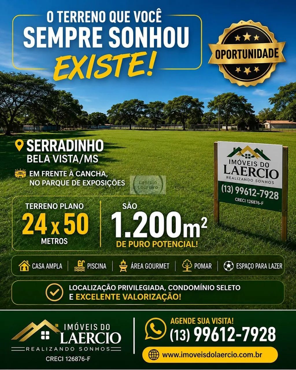 Terreno 24 x 50 em Bela Vista/MS