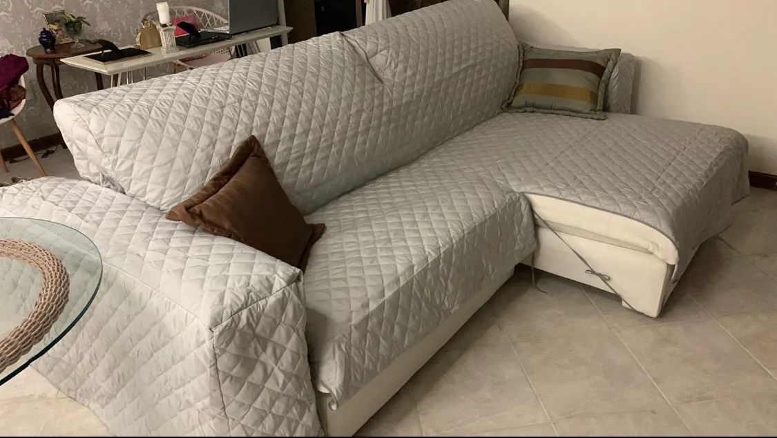Sofá Retrátil e Reclinável 3 m. praticamente novo - Foto 2
