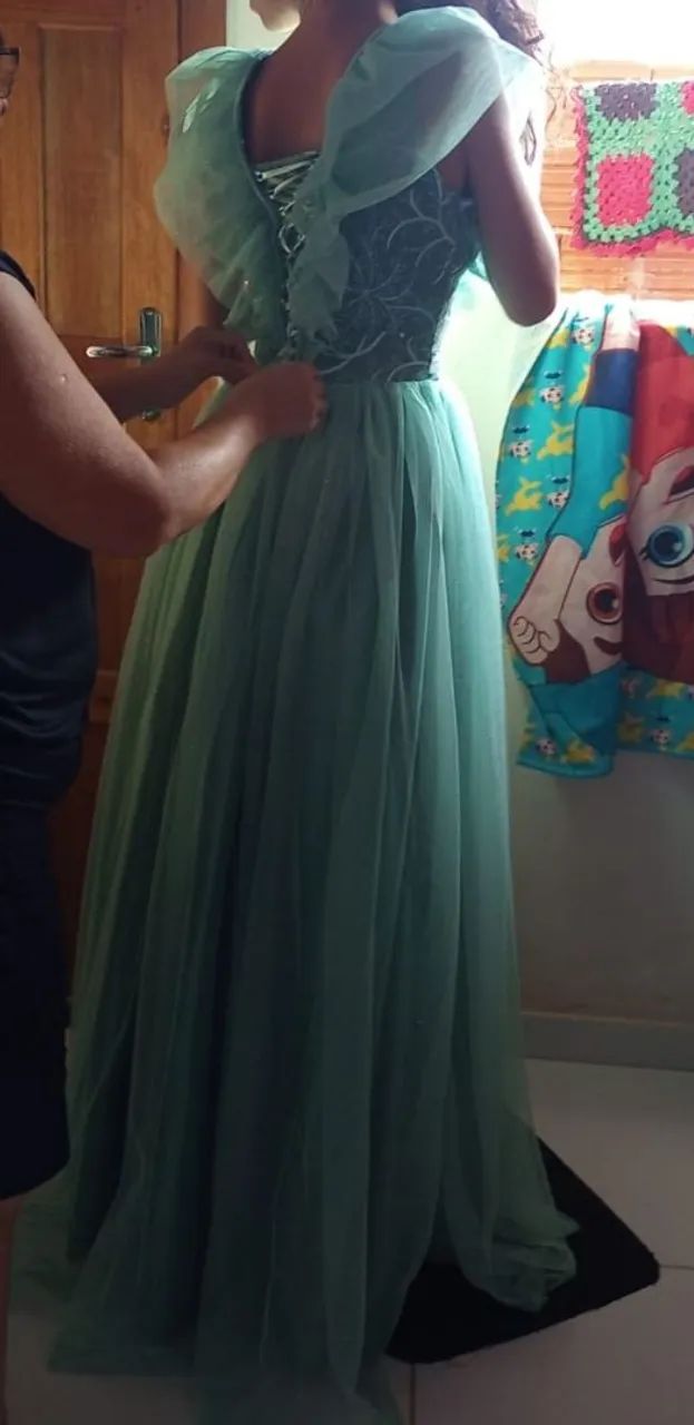 Vestido de festa verde - Foto 3