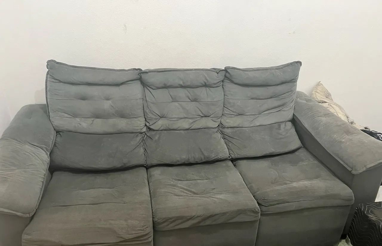 Sofá 3 lugares retrátil 