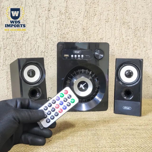 Caixa Som Mini Subwoofer 2.1 para Pc Notebook - Knup
