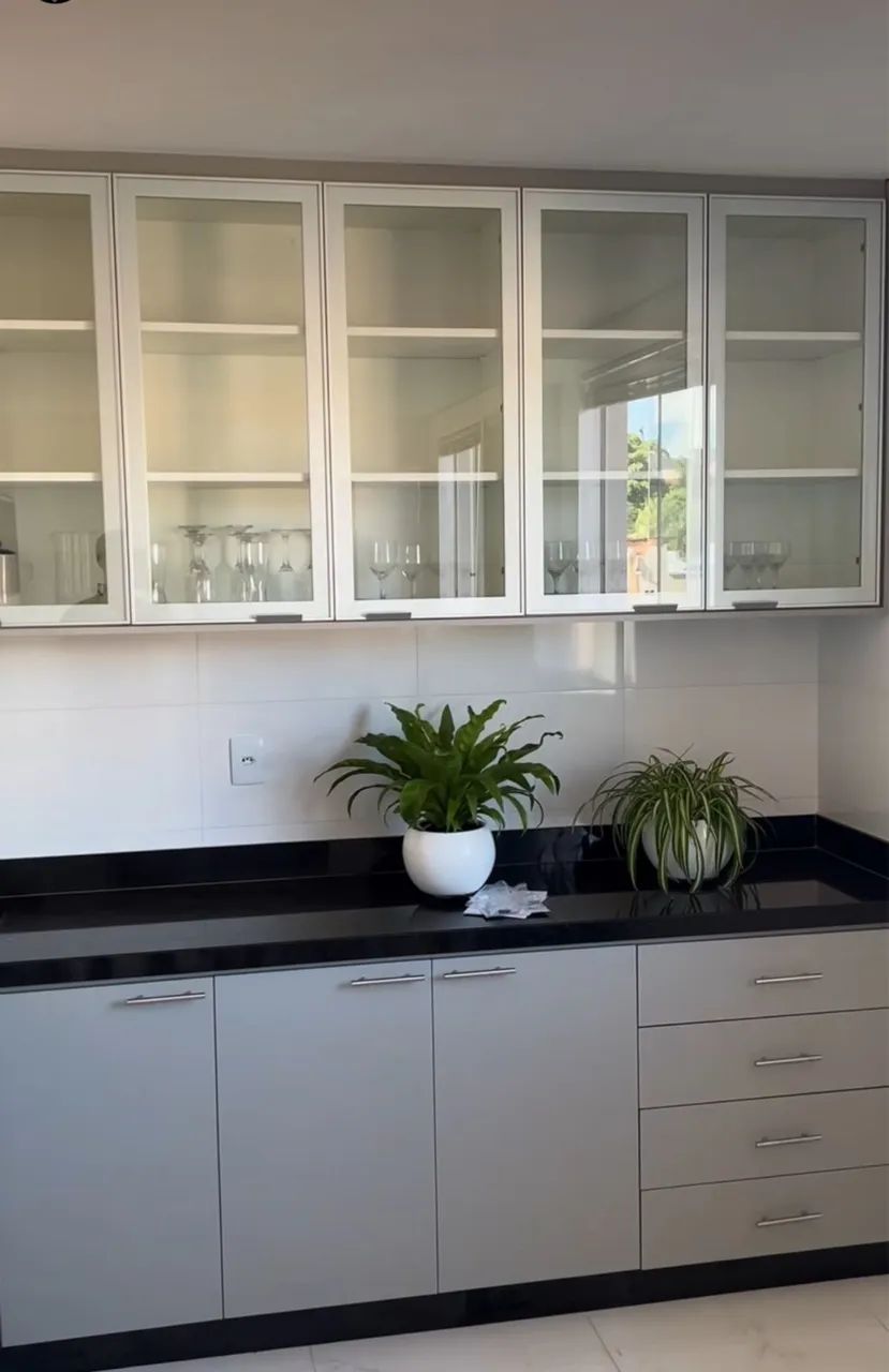 Cozinha planejada cinza 100% MDF em até 10x