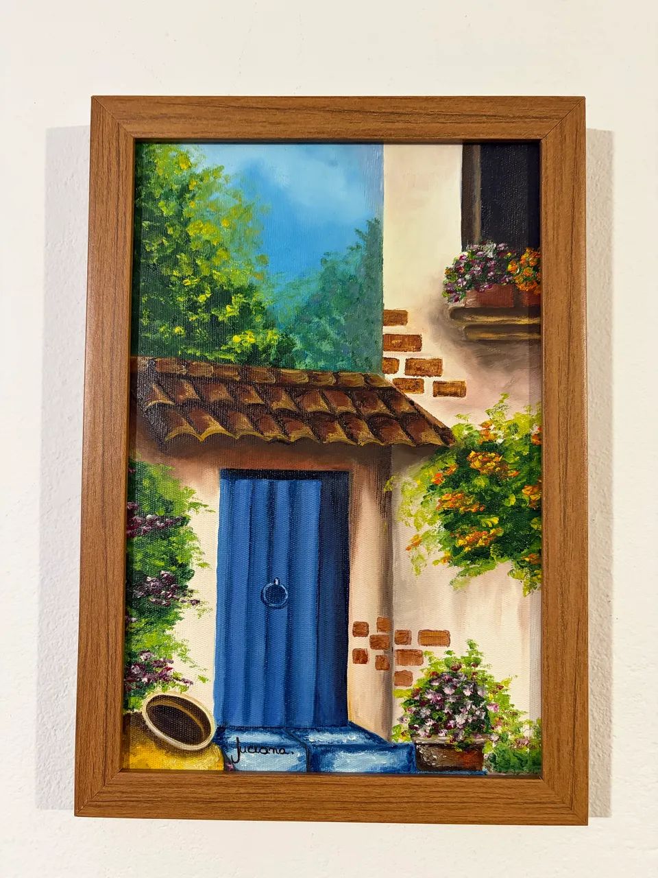 Pintura de tinta a óleo com moldura  - Foto 3