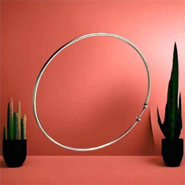 Bracelete (Pulseira) de Prata Polida Aro Redondo - Foto 3
