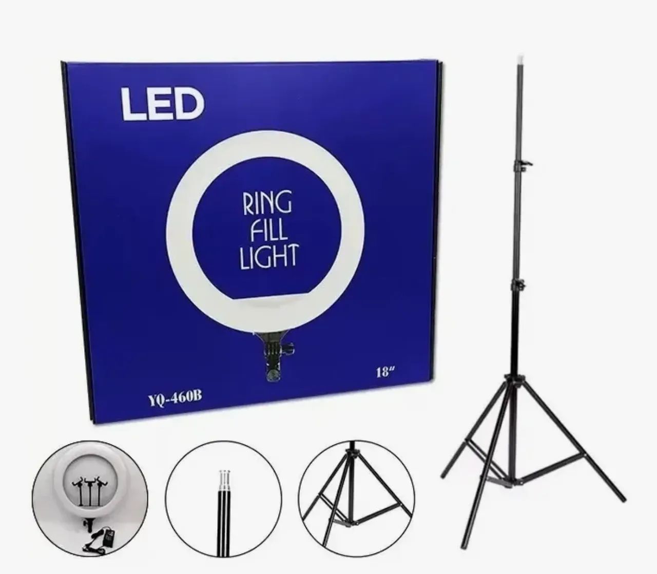 Ring Light LED 18 Polegadas (46cm) com Tripé - YQ-460B - Foto 2