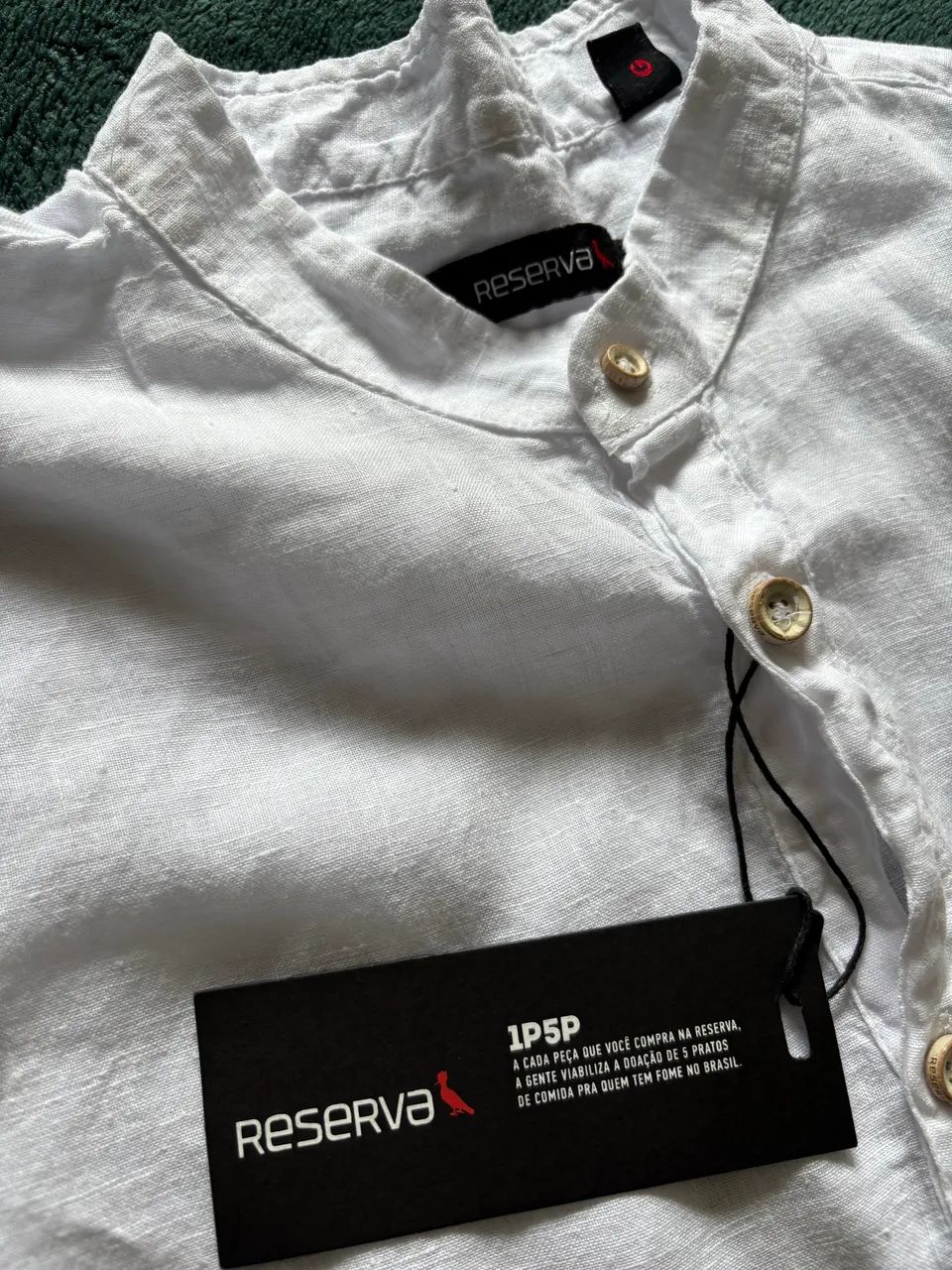 Camisa linho RESERVA NOVA TAM G - Foto 5