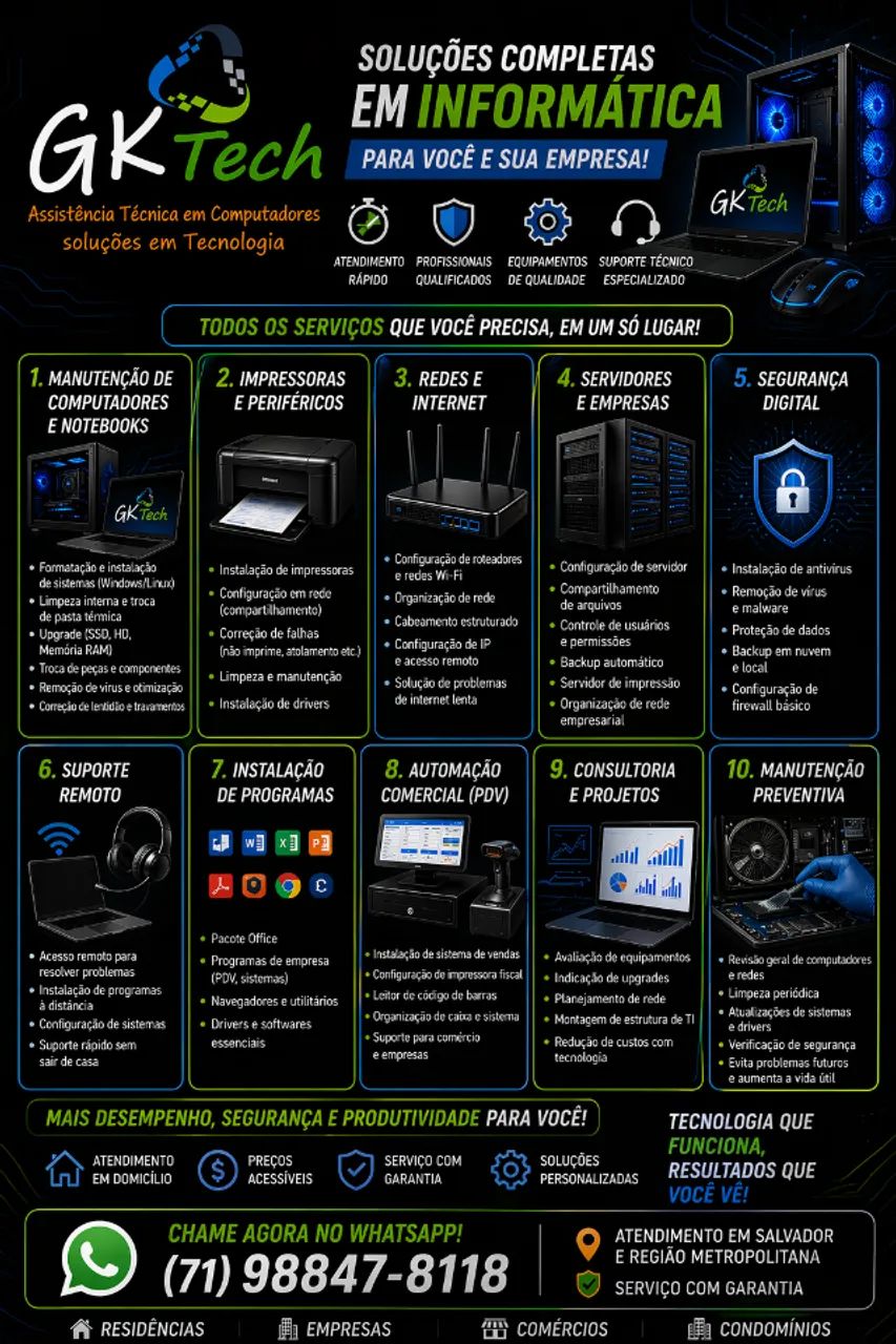 SERVIÇOS DE INFORMÁTICA (TI) Manutenção- GKTech