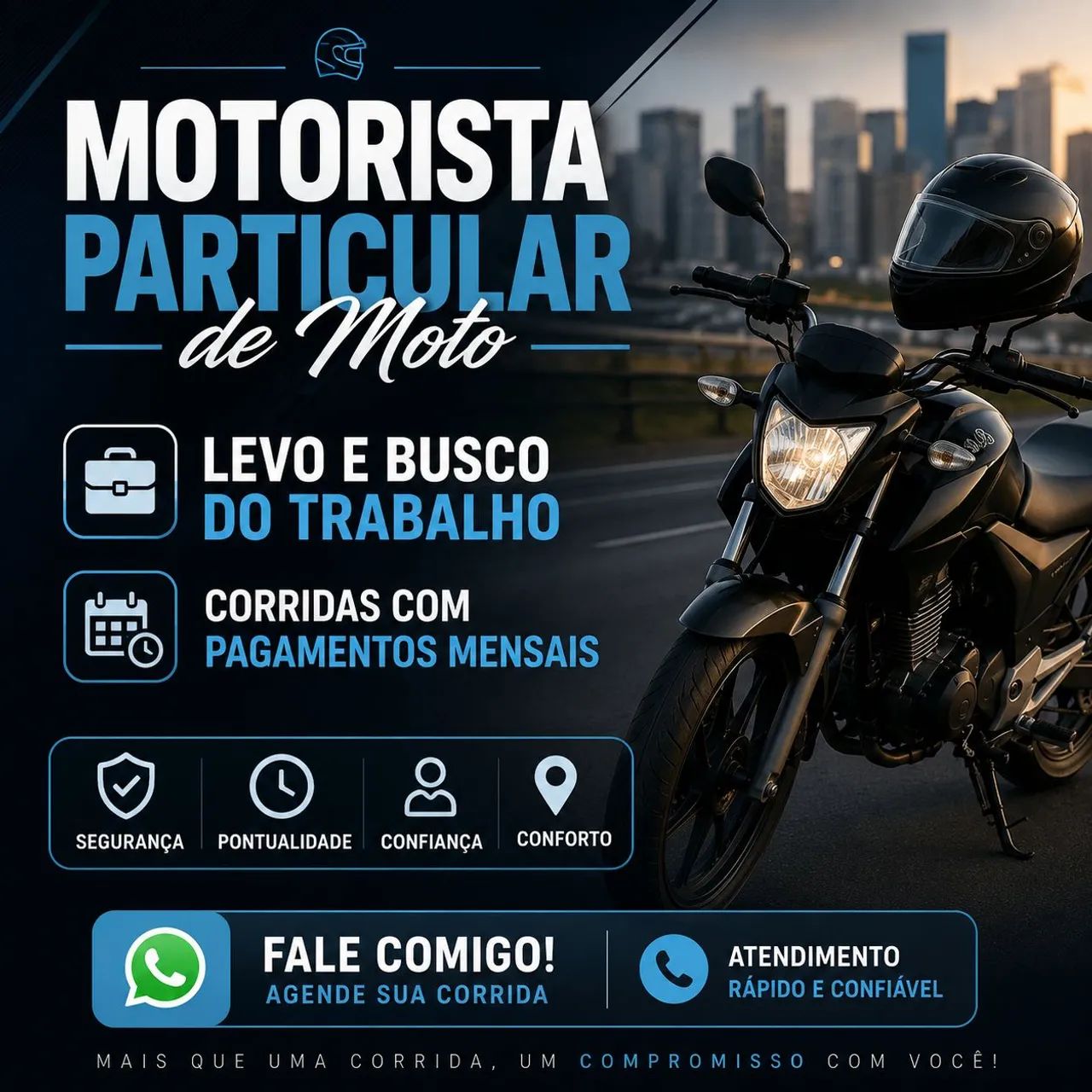 Motorista de moto particular 