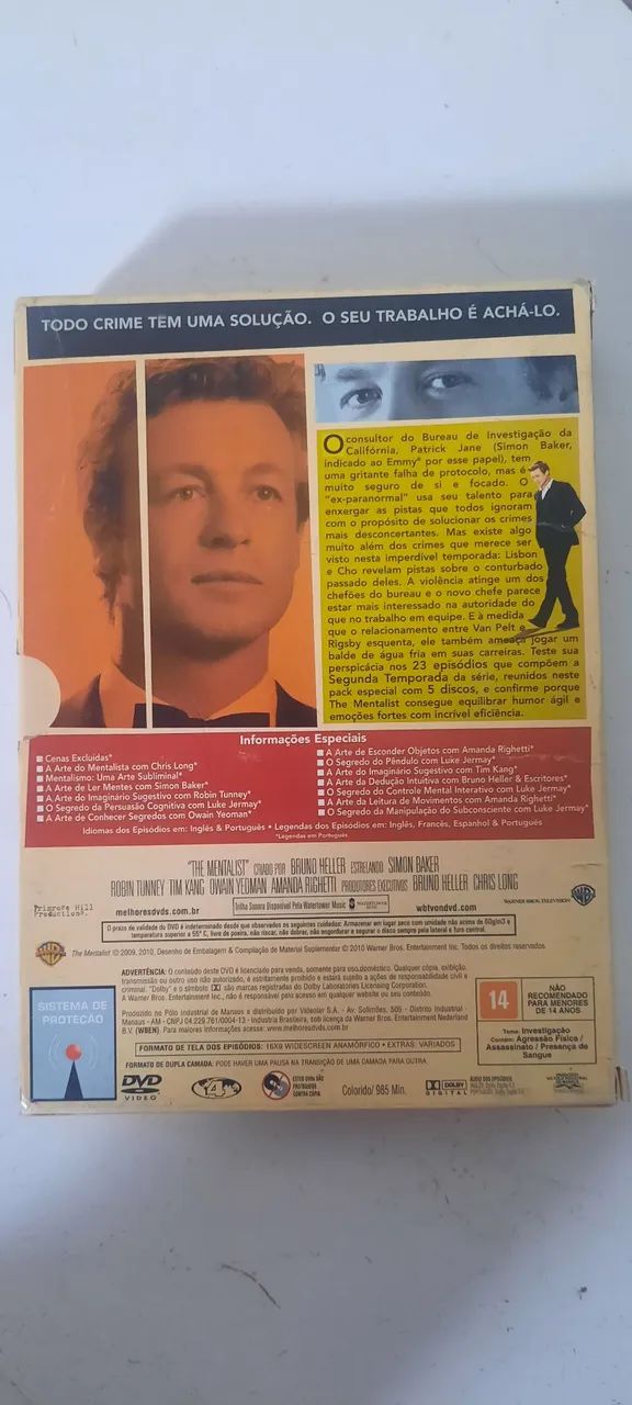 DVDS THE MENTALIST 2ª TEMPORADA COMPLETA  - Foto 5