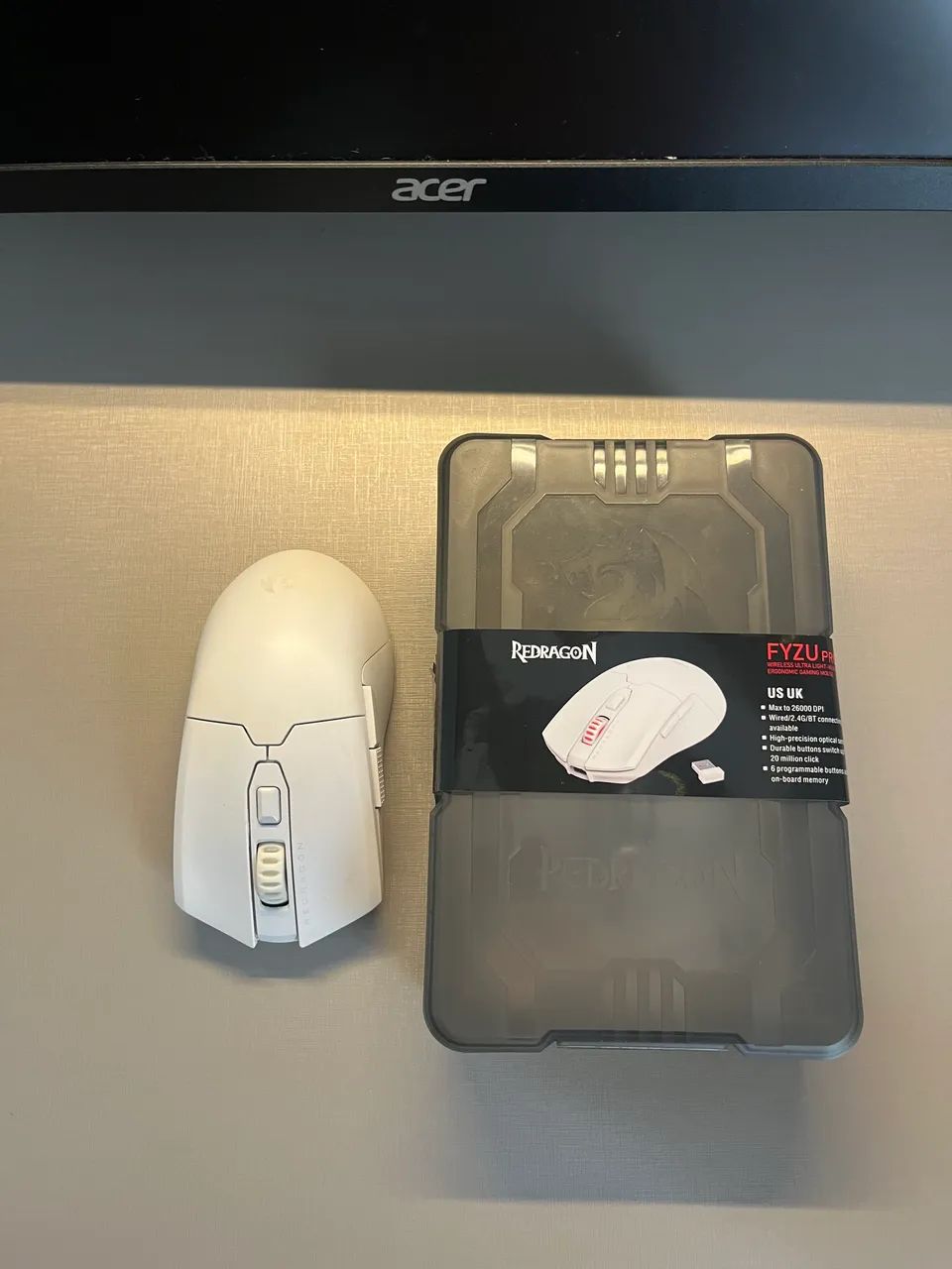 ? MOUSE GAMER REDRAGON FYZU PRO - BRANCO   - Foto 4