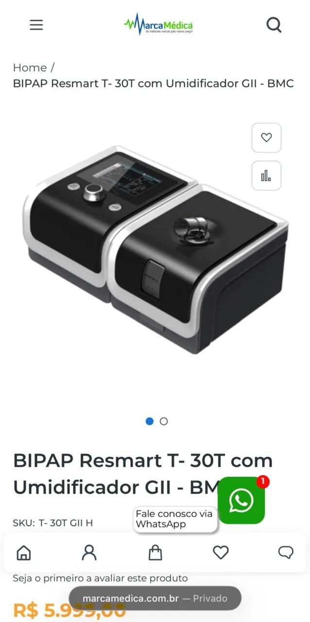Aparelho respiratório CPAP - Foto 3