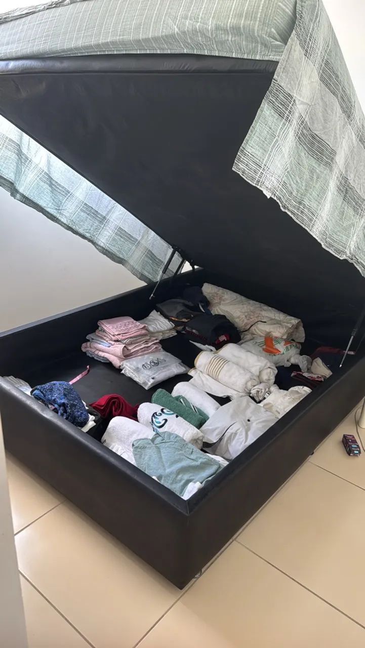 Cama box casal baú 