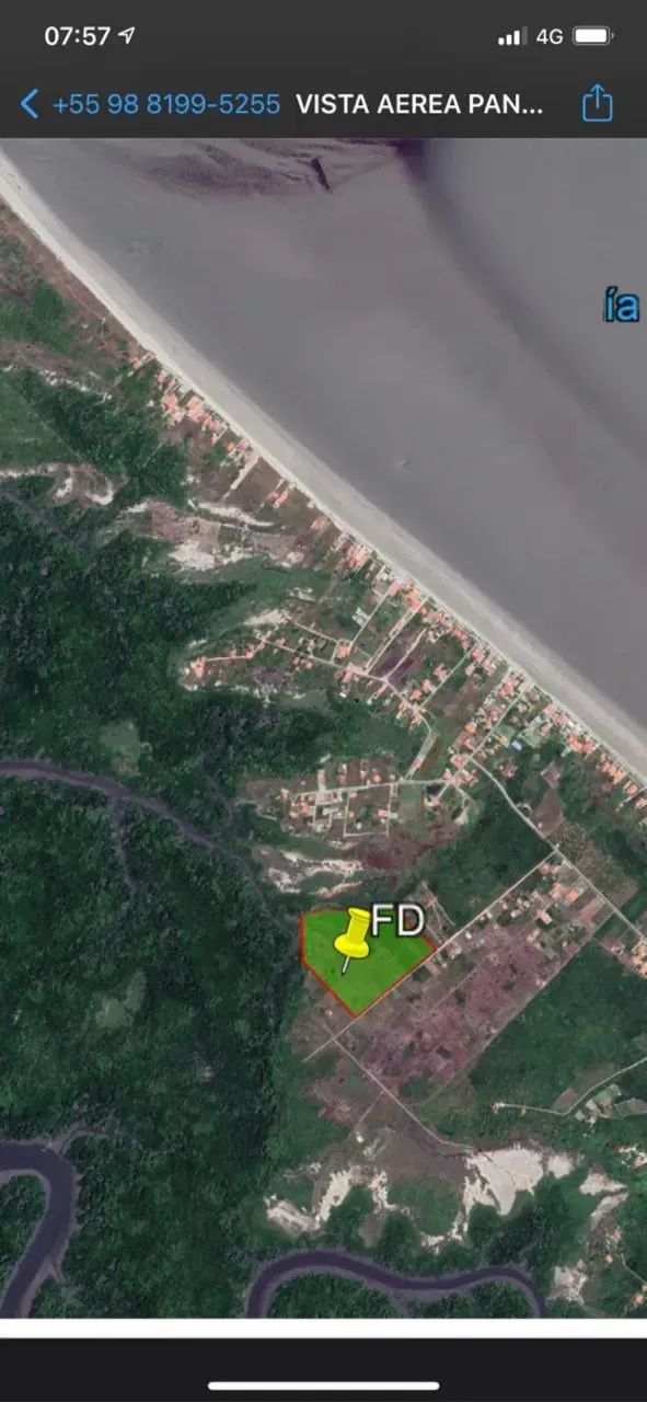 PRAIA DE PANAQUATIRA: Terreno de 28.000 m2 a venda - Ilha de São Luis-MA