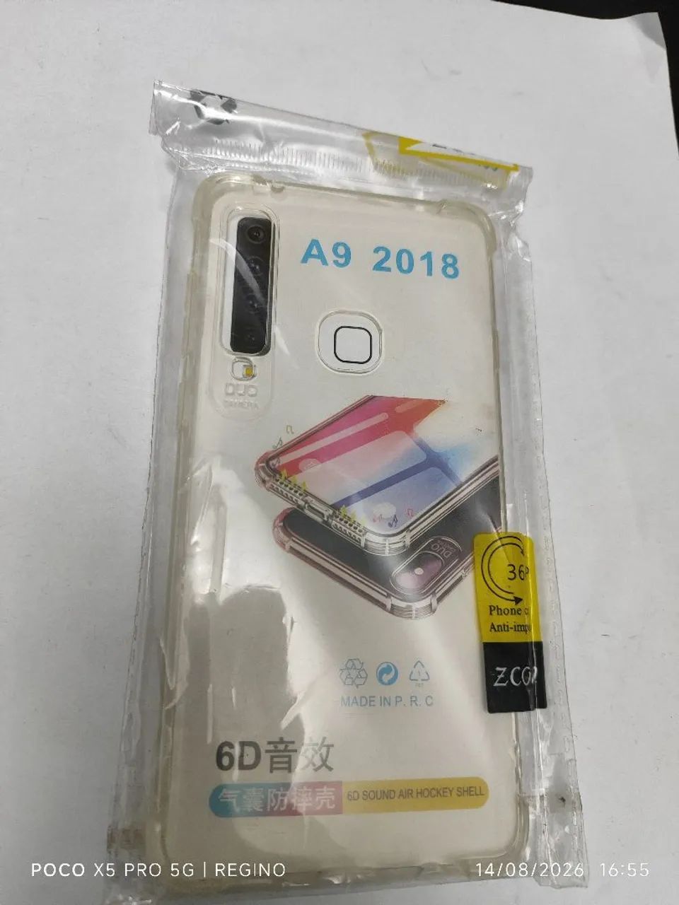 Capinha transparente para celular Samsung A9 2018