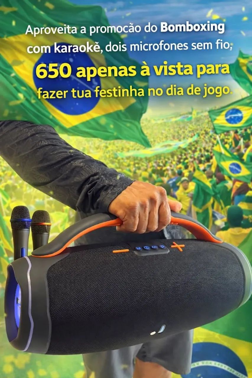 SOM BLUETOOTH PORTÁTIL BOOMBOX  - Foto 5