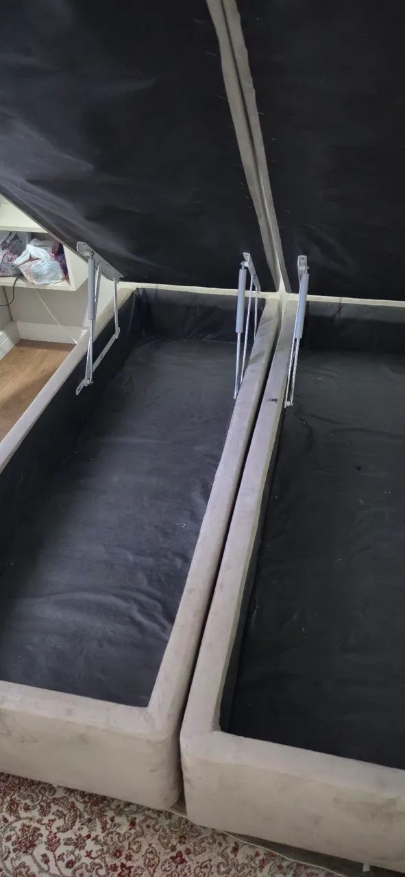 Cama Box Casal Super Conservado e Cabe Muita Coisa - Foto 4