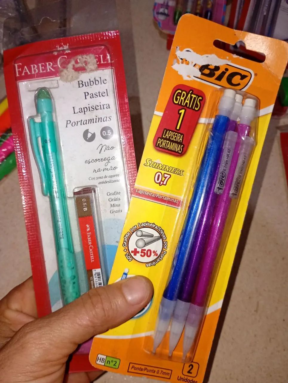 Kit de Lapiseiras Faber Castell e Bic