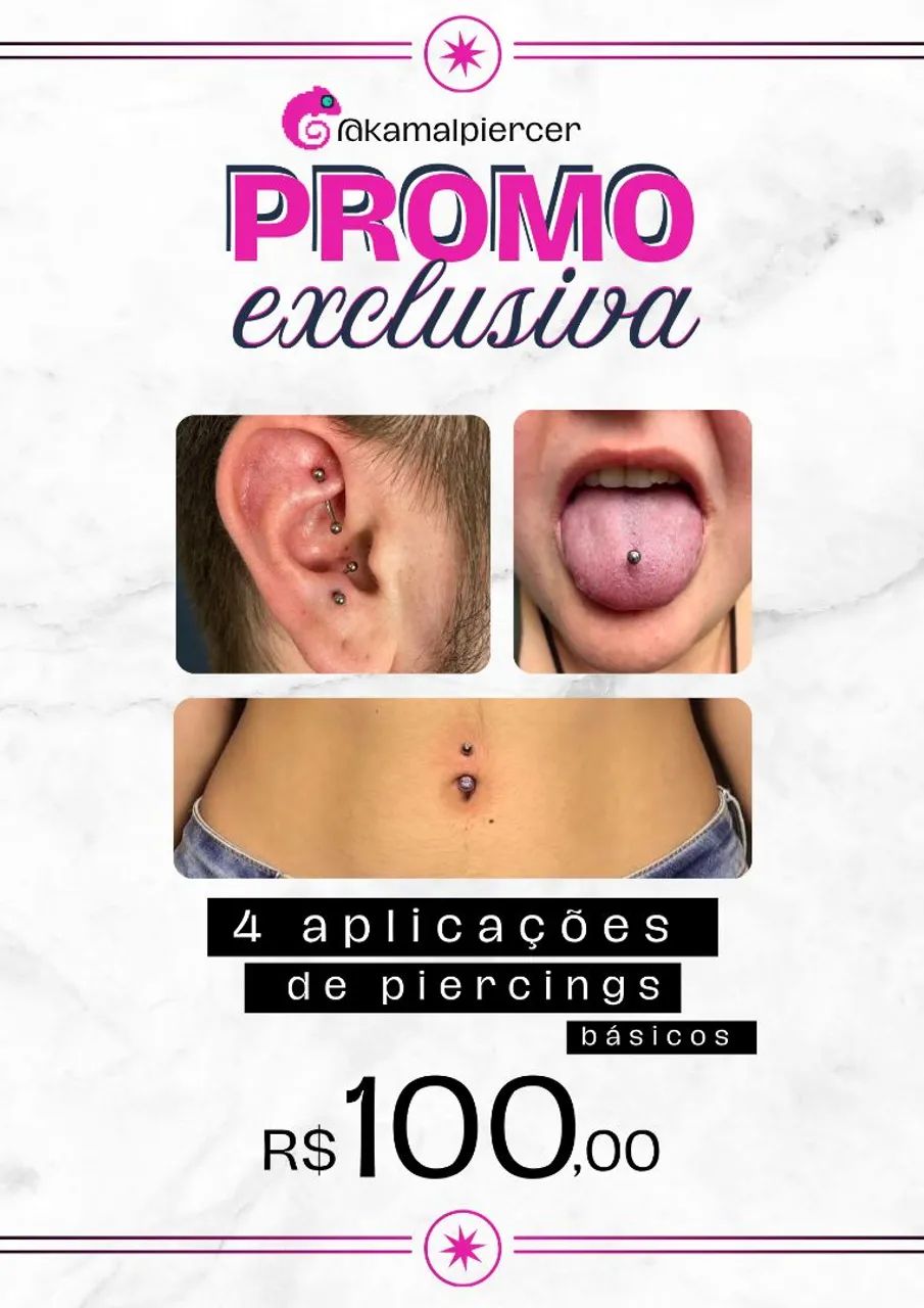 Promoção piercing 