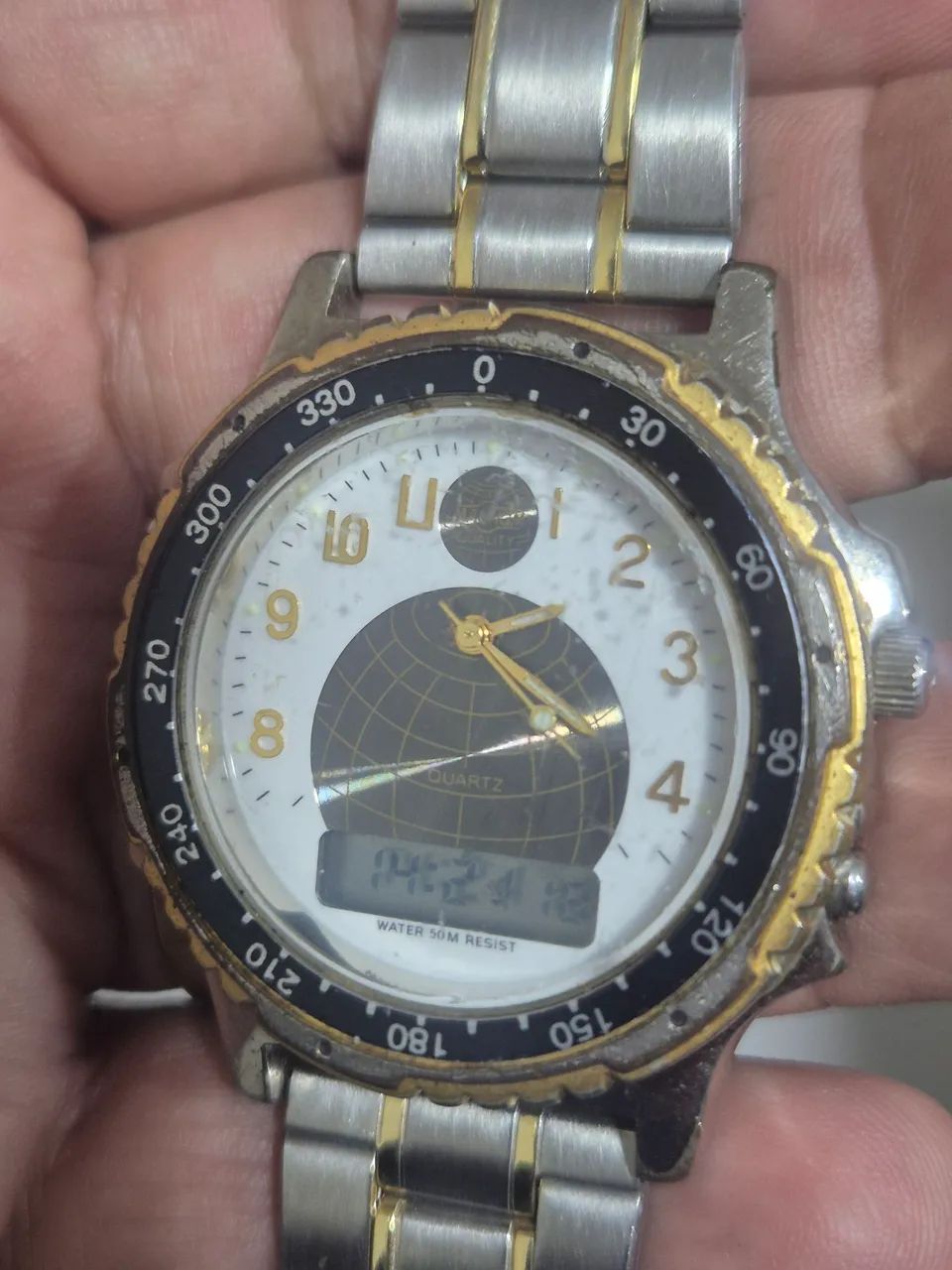 Relógio MAGNUM GLOBINHO ANA-DIGI  À QUARTZ   MG11308    -    FUNCIONANDO PERFEITAMENTE - Foto 2