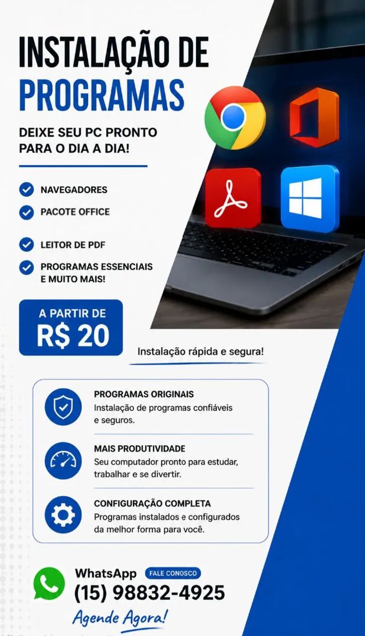 ASSISTÊNCIA TÉCNICA EM INFORMÁTICA | FORMATAÇÃO, SSD, PROGRAMAS E MAIS! - Foto 4