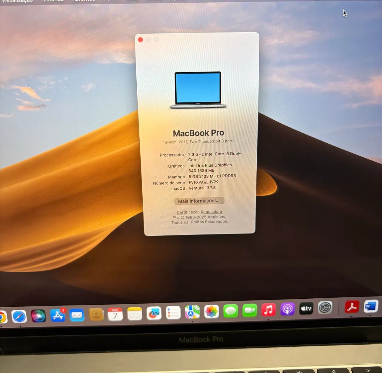 MacBook Pro 13 2017 i5 / 8GB / 256GB SSD - Caixa Original - Foto 3