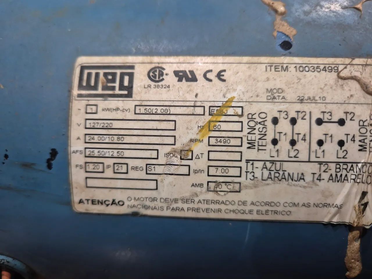 Bomba d'água 2cv centrífuga monofasica mark 127V/220v - Foto 3