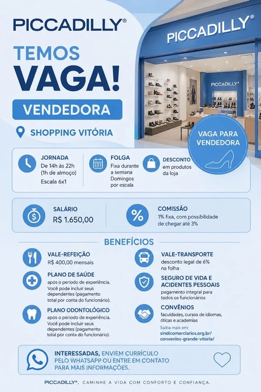 VAGA: CONSULTOR DE VENDAS