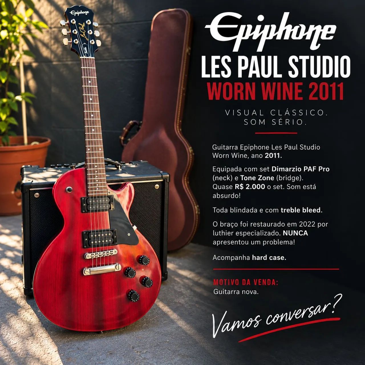 Epiphone Les Paul Worn wine 2011