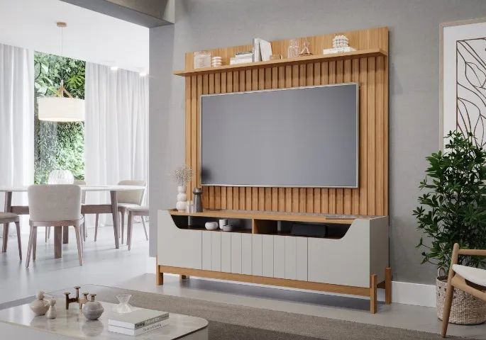Home Moema Rack+Painel 100% MDF, Para Tvs ate 70"