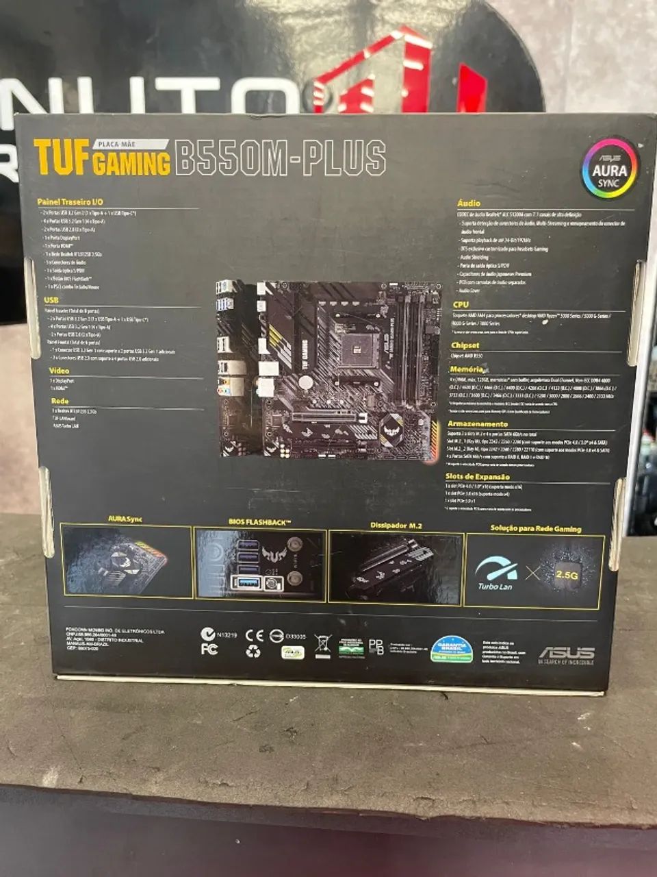 Placa Mae Asus TUF GAMING B550M-PLUS DDR4 Socket AM4 Chipset AMD B550 - Foto 2