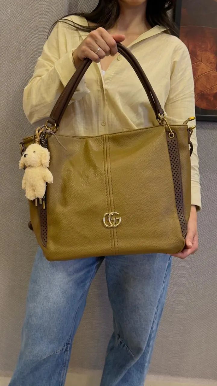 Bolsa Gucci Feminina Linha Importada Premium com Chaveiro - Foto 2