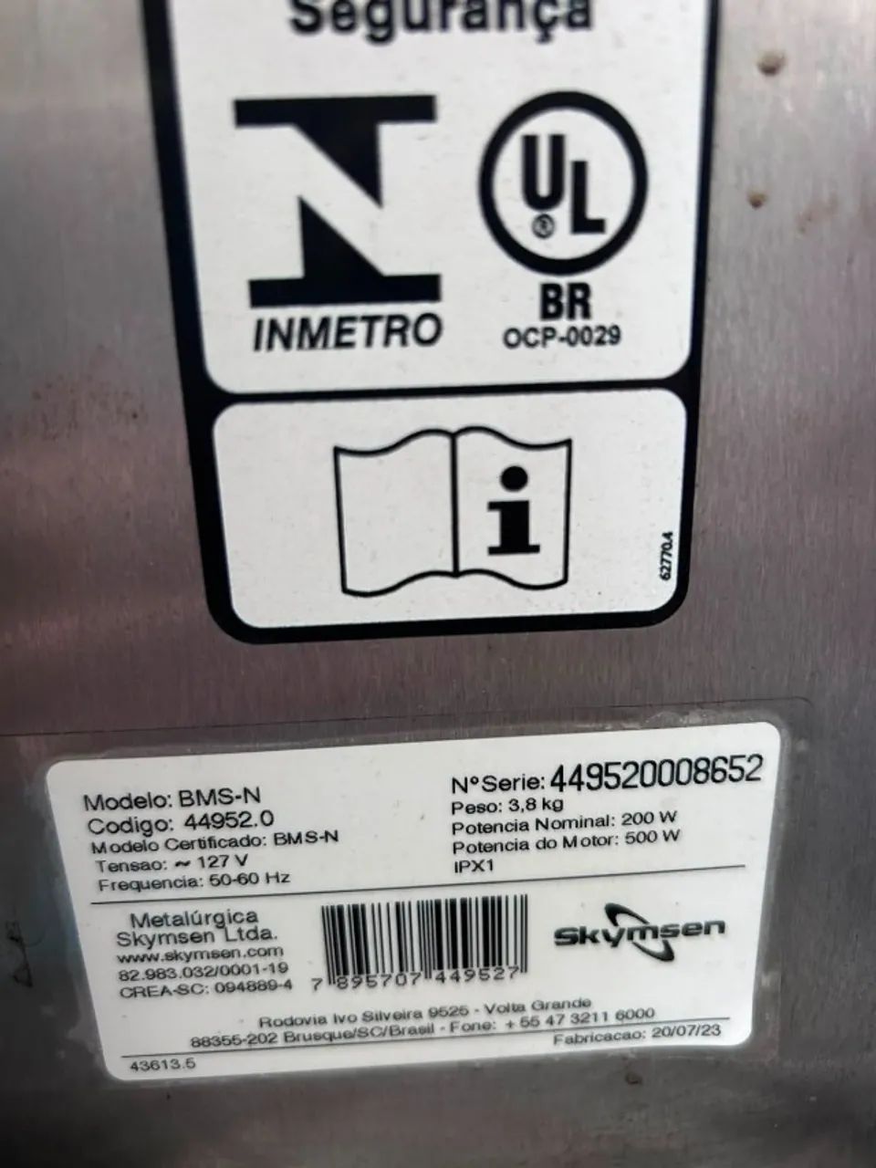 Skymsen Batedeira com pedestal Sorveteira BMS-N Cor Cinza - Foto 3