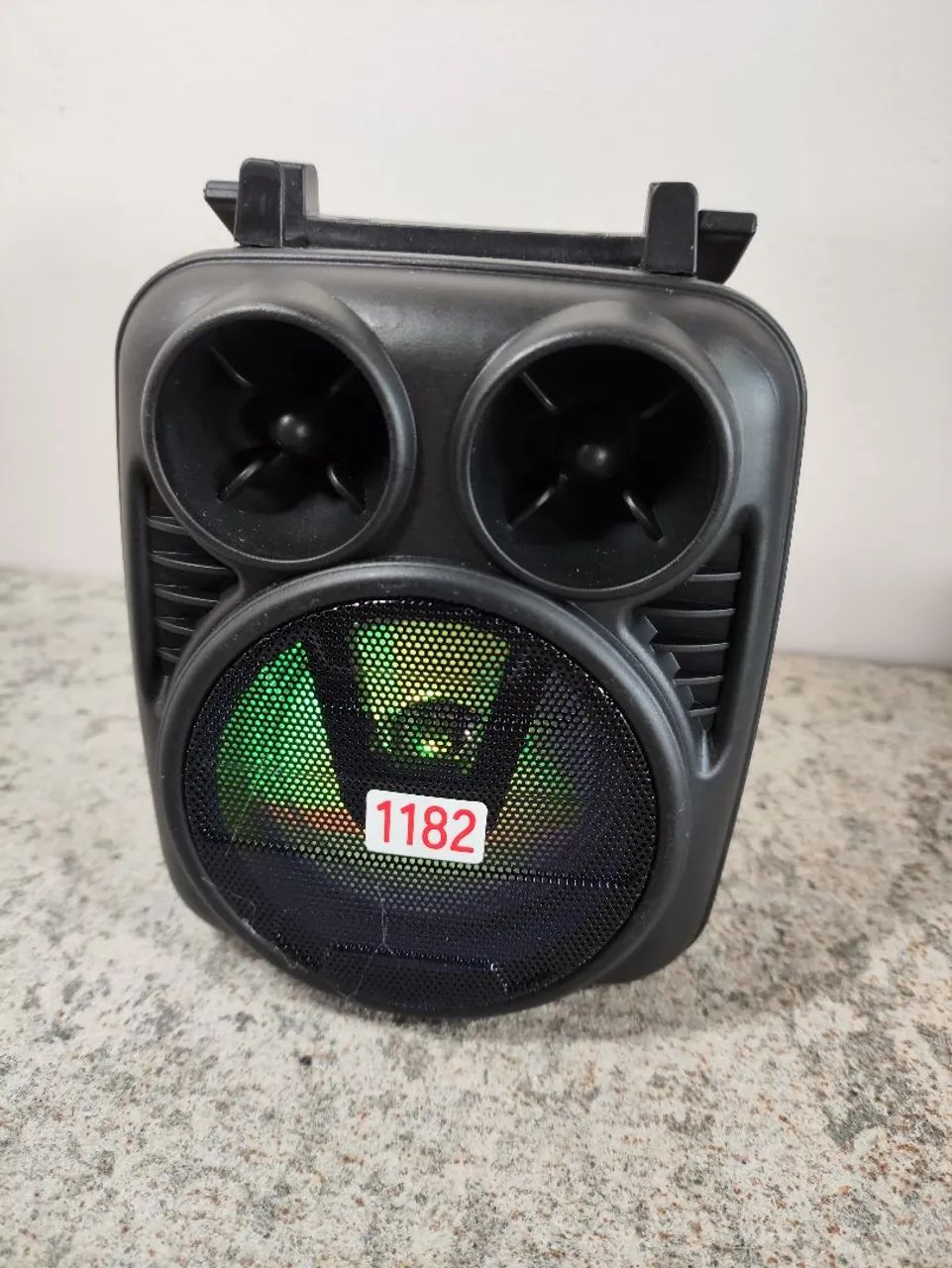 Mini Caixa De Som Bluetooth Com Radio FM E Led - Foto 4