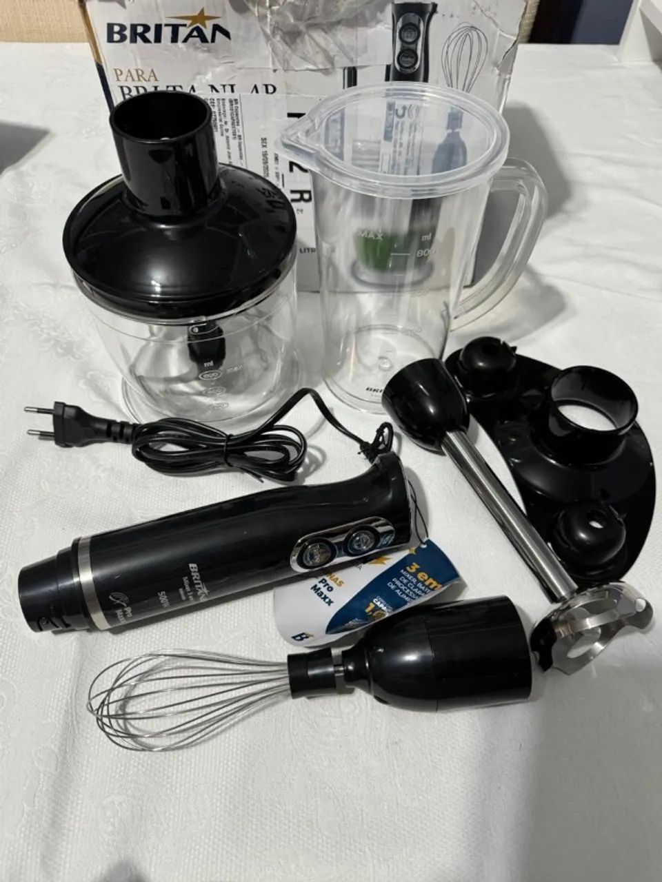 Mixer Britânia (novo nunca usado) 3 Em 1 220V 500w Preto Bmx400P - Foto 5