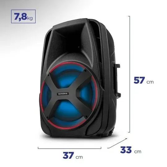 CAIXA SOM AMPLIFICADA MONDIAL 550 RMS - Foto 2